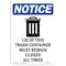 Signmission OSHA Notice, 5" Height, Lid Of This Trash Sign With Symbol, 5" X 3.5", Portrait OS-NS-D-35-V-13997 - alternate 1